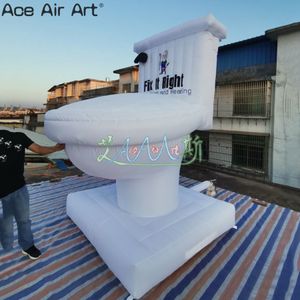 Fornecedor da China que anuncia novo modelo de vaso sanitário inflável gigante com ventilador para o Dia Mundial do Banheiro