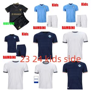 23 24 Lazio Immobile Soccer Jerseys Maglie 23 24 Immobile Luis Bastos Sergej Badelj Lucas J.Correa Zaccagni Marusic Kids Kit Football Shirt 10 -årsjubileum