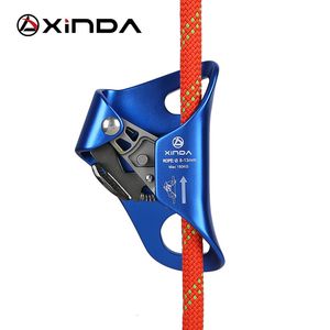 XINDA Outdoor Camping Rock Climbing Chest Ascender Safety Rope Ascending Anti-Fall Off Survival Vertical Rope Climbing Equipment (Black)