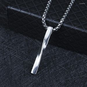 Pendant Necklaces Geometric Long Twist-Shaped Men's And Women's Fashion Metal Accessories Party Jewelry Three Colors