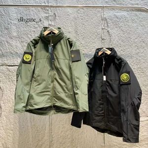 Jacket Designer Waterproof Coat Thick Autumn Stand Collar Functional Mens Jacket with Embroidered Arms Badge Coat European and