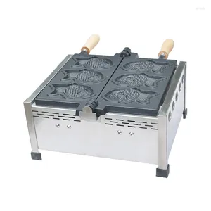 Bread Makers Gas Type 3 Pcs Taiyaki Maker Machine With Recipe / Fish Waffle Baker