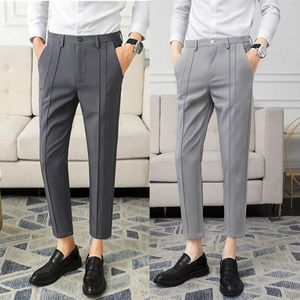 Abitazioni maschili Blazer Spring Autumn Fashion Business Casual Long Pants Long Pants Maschio Corea Draped Draped Formale Slim Goods W01