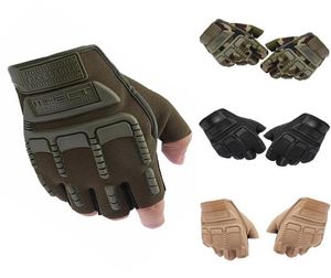 Rowerowe rękawiczki na zewnątrz sportowy sport pół palca wojsko mężczyźni walczące na polowanie 14079726