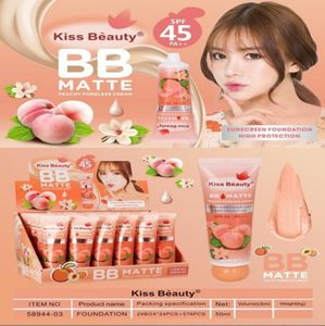 o soro de cabelo comum Base líquida KISS BEAUTY Peach Corretivo leve Clarear e hidratar a pele Corretivo natural BB cream 58944