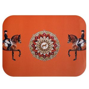 European-Style Retro Leather Placemat Coasters Waterproof Oil-Proof Heat Insulation Anti-Scald Western-Style Placemat Dining Room Table Mat Coaster