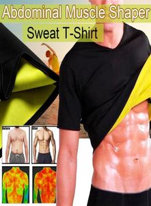Erkekler Zayıflama Karnı Vücut Şakacı Termo Sauna Sweat Yoga Spor Salonu Tshirt Daha keskin Vücut Zayıflama Spor giysileri Fitness294L6215506