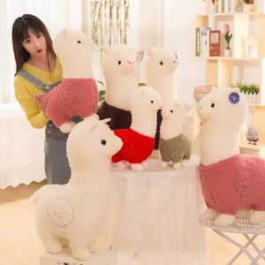 brinquedos de pelúcia macios de alpaca fofos 28cm lhama arpakasso travesseiro de pelúcia kawaii fofo para crianças presente de natal 6 cores boneca estúpida e fofa