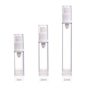 5ml 10ml 15ml AS Travel Bottles Airless Lotion Spray Bottle Perfume Essence Cosmetic Packaging Refillable Sub-Bottling Liquid Container BJ