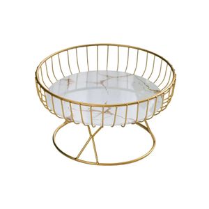 Decorative Objects Figurines Metal Iron Wire Fruit Basket Fruit Tray Cakes Holder Sturdy for Home Cabinet Vegetables Breads Stand metal frame Living room 231120