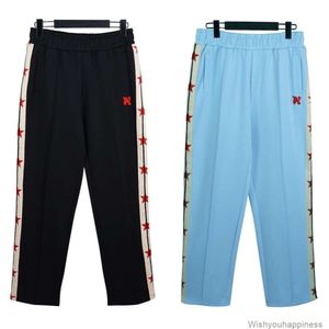 Designer-Freizeithose, Jogginghose, Palmes Angels, Palmes Angels Pa, Pentagon-Stern, h-Buchstabe, gestreift, Angel Star-Hose, High Street-Hose mit geradem Bein für Herren