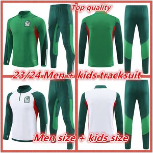 2023 2024 Mexico adult Tracksuit jacket Soccer Tracksuits uniform green National Copa America 23 24 CHICHARITO LOZANO GUARDADO VELA RAUL Football Shirts men kit