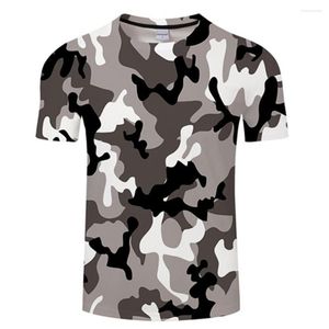 Herren T-Shirts Rot Grau Grün Camouflage Kleidung 3D-Druck T-Shirt Männer Frauen Kurzarm T-Shirt Marke Top Lustige T-Shirts Asiatische Größe