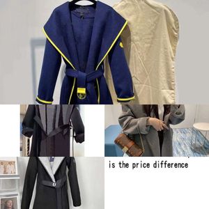 2023 Long Autumn Winter Women Overcoats Fashion Warm Jackets Parka Casual Letter Print Lady Coat Flexible High Quality Outwear with Belt a1