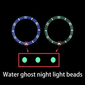 Uhrenzubehör für Rolex Ersatzwassergeist Nachtperle Leuchtfleck Nachtperle Hochwertiges AAA-Material Leuchtender Taucherkristall