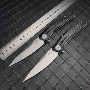 New ZT0707 High HardnessフォールディングポケットナイフEDCツールキャンプサバイバルハンティングナイフスG10スチールシャープカッターブレードマルチ機能屋外ナイフ