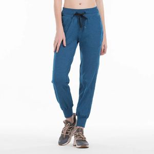 Kadınlar için joggers lu- 066 çıplak hissediyorum yoga hafif antrenman jogger pantolon seyahat açık hava koşu atletik pist pantolon iki yan cep ile