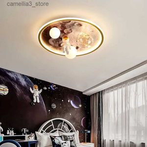 Ceiling Lights Children's Room Lights Modern Minimalist Astronaut Moon Bedroom Lights Nordic Boys and Girls Room Ceiling Lights Q231120