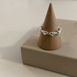 Pierścienie klasowe Wysokiej klasy pierścionki kryształowe Pierścienie układane w stosy Pierścienie proste srebrne pierścionki dla nastolatków dla dziewcząt palcami dla par pasujących pierścieni 02