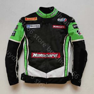 Мужские куртки летние зимние гонки мотоцикл для Kawasaki Team Black/Green