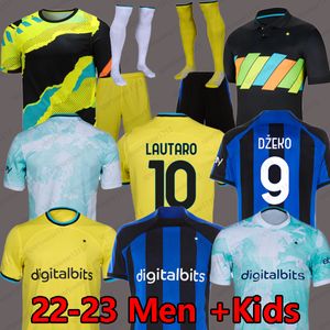 Lukaku Soccer Jerseys 22 23 Barella Vidal Lautaro Eriksen Inters Dzeko Correa بعيدًا