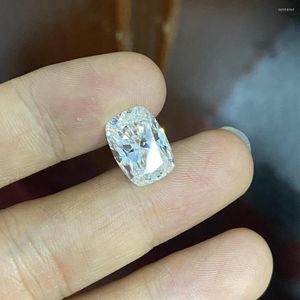 Gevşek Elmaslar Mosangnai D VVS1 8x10mm 4 Karat Uzunluk Yastık şekli Moissanit Elmas Fiyat Karat başına