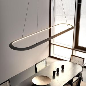 Candeliers modernos lustres de teto LED Minimalista Villa Villa Living Dining Room de Estudo Quarto Iluminação Interior Decoração de Alumínio Lâmpada