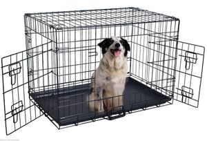 42039039 2 porte Porta pieghevole per pet Crate Dog Cat Cage Suitcase Kennel Ploypen W Tray5342766