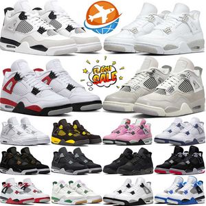 4 4S Basketball Shoes Military Black Cat Loyal University Blue Sail White Oreo Red Thunder Bred Frozen Moments Men Women outdoor sports Trainer Sneakers 7-13