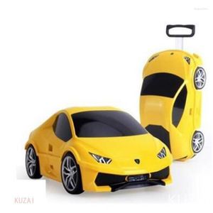 Suitcases Kids Suitcase Car Travel Luggage Children Trolley For Boys Wheeled Rolling