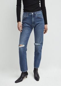 Women T-oteme Asymmetric Straight Barrel Jeans Pants for