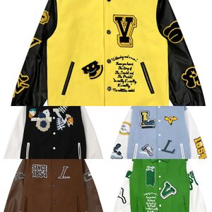 2023 Designer Mens Varsity Baseball Coat Fashion Womens Letterman Jackor Embroiderd Letter Jacket Single Breasted Topps Couples Men's A1