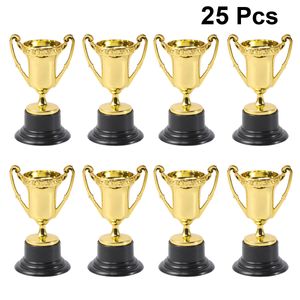 Cheerleading 25pcs Student Sports Award Trophy Plastic Mini Trophy with Base Reward Competitions Children Toys for Game School Kindergarten 230420