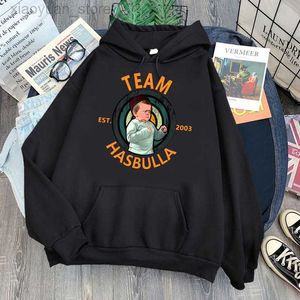 Herrtröjor tröjor heta hasbulla team hoodie män kvinnor tecknad tryck unisex streetwear hip hop stil höst vinter mode hip hop tops kläder man