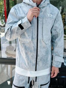 Men's Jackets Autumn Jacket Fashion Brand Sports Coat Men Washed Gray Casual Multi-pocket Design Cardigan Hooded