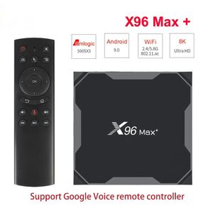 X96 Max Plus Android 9.0 TV Kutusu Amlogice S905X3 8K Video Google Player Store WiFi Kablosuz HD 1000m X96 Max X3