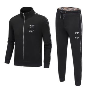 2022 Men Jacka Casual Solid Color Designer Mens Tracksuits Set Letter Splicing Printing Sweatsuit