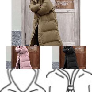 2023 Designer 2023 Fashion New Long Warm Women's Down Coat Winter Big Quilt Down Coat Over Knee Long Loose and Thickened Hooded Warm Coat a1