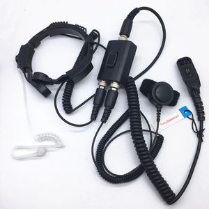 Walkie Talkie High Sensitive Sensitive Control Tubo de ar Pheadphone dual para Motorola XIR P8200 P8668 P8268 XPR6100/6550/6580 DP4400 DP4408 ETC