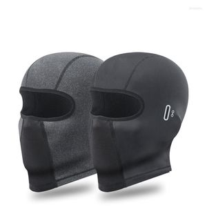 Cappellini da ciclismo Cappellino di copertura integrale morbido elastico per esterni Cappello da equitazione Maschera da sci Passamontagna con foro per supporto per auricolare in vetro