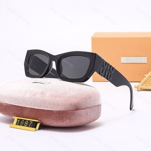 Designer Sunglasses for Men Women Luxury M Eyewear Cat Eay Sunglasses Polarized Top Fashion Eyewear Gold Frame Sun Glasses with Pink Box 2023