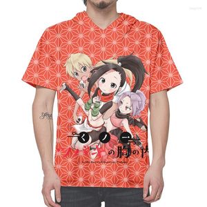 Erkekler tişörtleri kunoichi no mune uchi merch 3d harajuku bayanlar yaz başlık tişört kısa kollu üstler t-shirt
