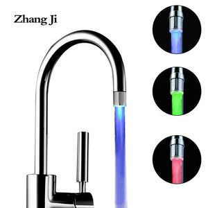 Other Faucets Showers Accs Zhang Ji LED Temperature Sensitive 3-Color Light-up Kitchen Bathroom Glow Water Saving Aerator Tap Nozzle Shower 230419