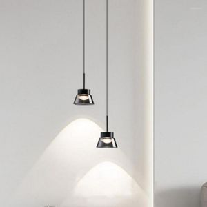 Pendelleuchten Minibar Salon Rauchglasabdeckung LED Kronleuchter Leuchten Schatten Wohnzimmer Flur Lampe Beleuchtung für zu Hause