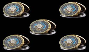 5st Military Challenge Coin Craft American Department of Navy Army 1 Oz Gold Plated Badge Metal Crafts WCAPSULE8084014