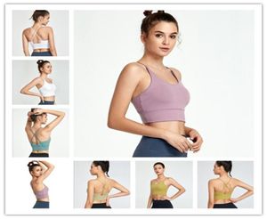 2021 Frauen nackte Weste sexy eng zurück Sport-BH Yoga-Outfits Bodybuilding alle Spiele lässig Gym Push-up-BHs Crop Tops Indoor Outd2278053