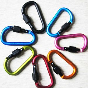 5 PCSCarabiners Survival D-Ring Locking Karabiner Clip Set Screw Lock Hanging Hook Buckle Karabiner Camping Climbing Equipment Outdoor Camping P230420