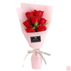 Party Favor Party Favor Artificial Marriage Soap Rose Carnation Flower Bouquet Flores Plant Birthday Christmas Wedding Valentines Day Dhvbb