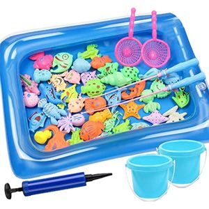 Fishing Bath Toys Safe Fun Magnetic Fishes Toy Set Summer Game Children Water Table Outdoor Indoor Party Funny Inflatable Pool Games