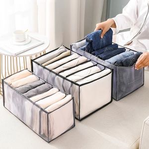 Depolama kutuları kutular katlanabilir çekmece dolap organizatör kot pantolon iç çamaşırı çoraplar sütyen gardırop organizatörleri 230419